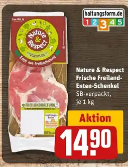 REWE DE Nature & Respect Frische Freiland- Enten-Schenkel tilbud