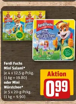 REWE DE Ferdi Fuchs Mini Salami oder Mini Würstchen tilbud