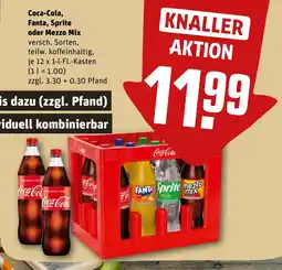REWE DE Coca-Cola, Fanta, Sprite oder Mezzo Mix tilbud