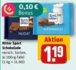 REWE DE Ritter Sport Schokolade tilbud