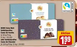 REWE DE REWE Feine Welt Gebäckpraline Coeur de Vanille oder Gebäckpraline Coeur de Chocolat tilbud