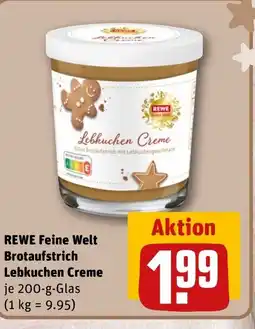 REWE DE REWE Feine Welt Brotaufstrich Lebkuchen Creme tilbud