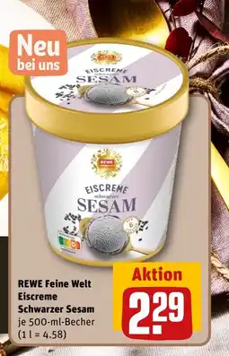REWE DE REWE Feine Welt Eiscreme Schwarzer Sesam tilbud