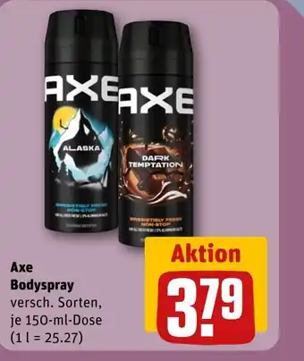 REWE DE AXE Bodyspray tilbud