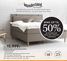 SENG WONDERLAND C5 KONTINENTALSENG, DKK 15999 tilbud