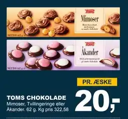 Let-Køb TOMS CHOKOLADE, DKK 20 tilbud
