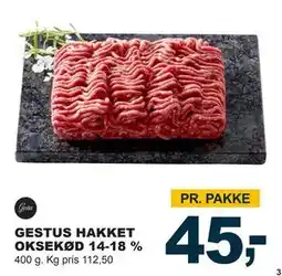 Let-Køb GESTUS HAKKET OKSEKØD 14-18 %, DKK 45 tilbud