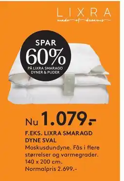SENG LIXRA SMARAGD DYNE SVAL, DKK 1079 tilbud