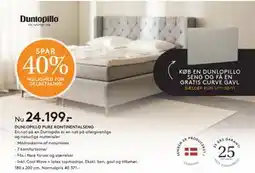 SENG DUNLOPILLO PURE KONTINENTALSENG, DKK 24199 tilbud