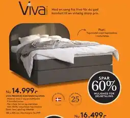 SENG VIVA PREMIUM KONTINENTALSENG, DKK 14999 tilbud