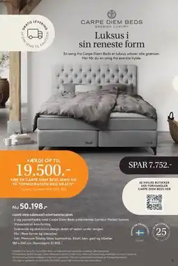 SENG CARPE DIEM HÄRMANÖ KONTINENTALSENG, DKK 50198 tilbud