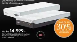SENG TEMPUR PRO PLUS COOLQUILT MADRAS tilbud