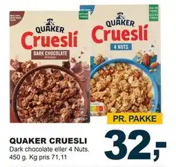 Let-Køb QUAKER CRUESLI, DKK 32 tilbud