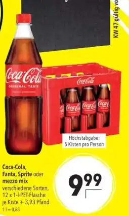 Citti Coca-Cola, Fanta, Sprite oder mezzo mix tilbud
