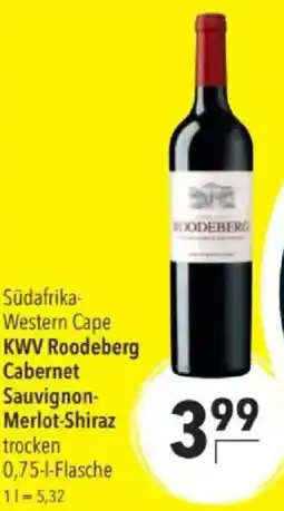 Citti Südafrika- Western Cape KWV Roodeberg Cabernet Sauvignon- Merlot-Shiraz tilbud