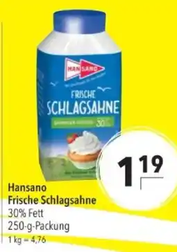 Citti Hansano Frische Schlagsahne tilbud
