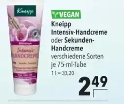 Citti VEGAN Kneipp Intensiv-Handcreme oder Sekunden- Handcreme tilbud