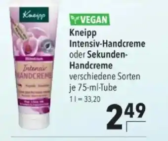 Citti VEGAN Kneipp Intensiv-Handcreme oder Sekunden- Handcreme tilbud