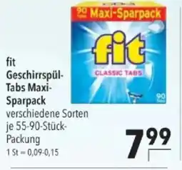 Citti Fit geschirrspül- tabs maxi- sparpack tilbud