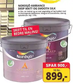 Farveland Nordsjö ambiance deep matt og smooth silk tilbud