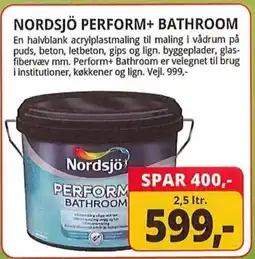 Farveland Nordsjö perform+ bathroom tilbud