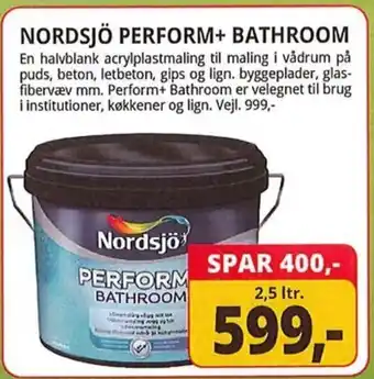 Farveland Nordsjö perform+ bathroom tilbud