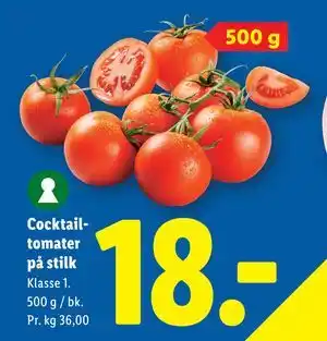 Lidl Cocktailtomater på stilk, DKK 18 tilbud