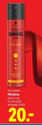 Lidl Hairspray, DKK 20 tilbud
