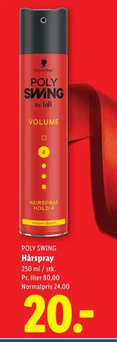 Lidl Hairspray, DKK 20 tilbud
