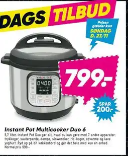 Bilka Instant Pot Multicooker Duo 6, DKK 799 tilbud