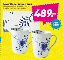 Bilka Royal Copenhagen krus, DKK 489 tilbud