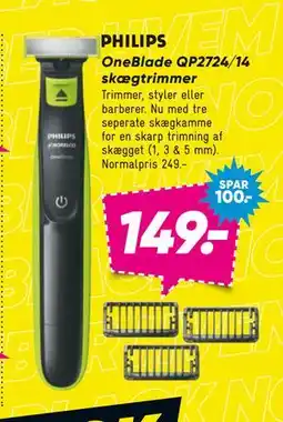 Bilka OneBlade QP2724/14 skægtrimmer, DKK 149 tilbud
