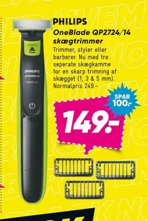 OneBlade QP2724/14 skægtrimmer, DKK 149