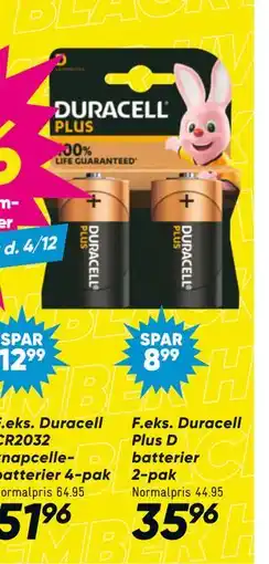 Bilka Duracell Plus D batterier 2-pak, DKK 35.96 tilbud