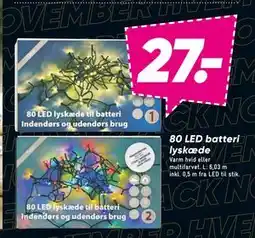 Bilka 80 LED batteri lyskæde, DKK 27 tilbud