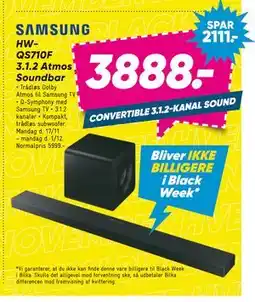 Bilka HWQS710F 3.1.2 Atmos Soundbar, DKK 3888 tilbud