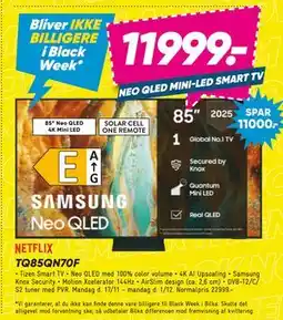 Bilka SAMSUNG TQ85QN70F, DKK 11999 tilbud