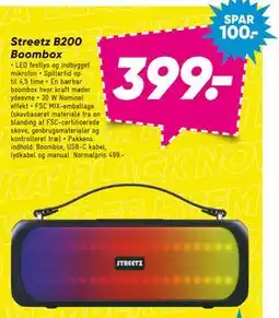 Bilka Streetz B200 Boombox, DKK 399 tilbud