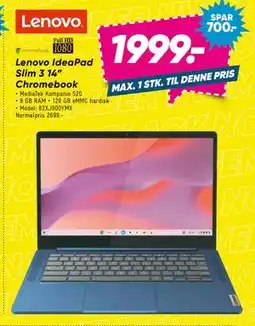 Bilka Lenovo IdeaPad Slim 3 14” Chromebook, DKK 1999 tilbud