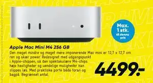 Apple Mac Mini M4 256 GB, DKK 4499