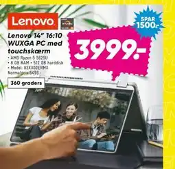 Bilka Lenovo 14” 16:10 WUXGA PC med touchskærm, DKK 3999 tilbud