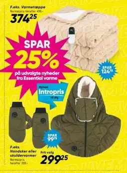 Bilka Spar 25% på udvalgte nyheder fra Essential varme tilbud