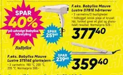 Bilka SPAR 40% på udvalgt Babyliss hårstyling tilbud