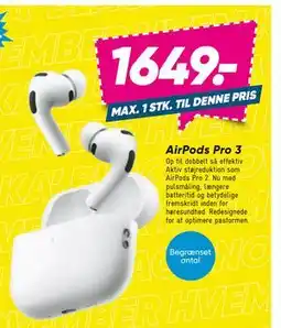 Bilka AirPods Pro 3, DKK 1649 tilbud
