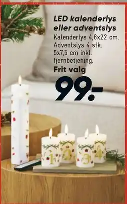 Bilka LED kalenderlys eller adventslys, DKK 99 tilbud
