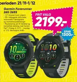 Bilka Garmin Forerunner 265/265S, DKK 2199 tilbud