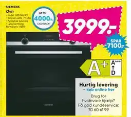 Bilka Ovn., DKK 3999 tilbud