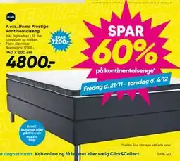 Bilka Spar 60% på kontinentalsenge tilbud