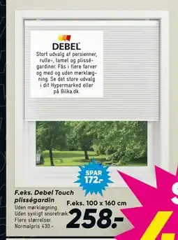 Bilka Debel Touch plisségardin, DKK 258 tilbud