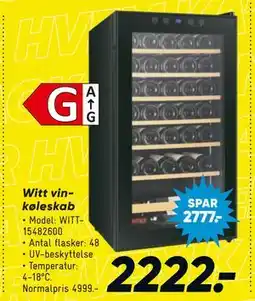 Bilka Witt vinkøleskab, DKK 2222 tilbud